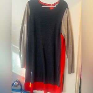 Eliza J Black and Red Long Sleeve Dress